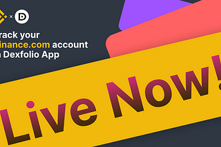 Binance Tracking is Live in Dexfolio!