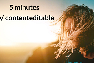 5 minutes with contenteditable