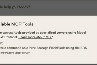 Agentics with the Model Context Protocol and Pure Storage