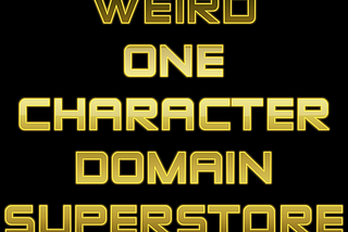 WeirdOneCharacterDomainSuperstore.com: How I Built This