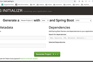 Create a spring boot application via SPRING INITIALIZR