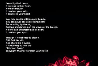 Poem written by Harpreet Caur.