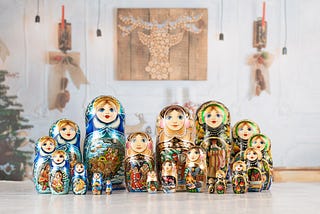 A collection of Russian nesting dolls