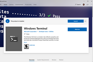 Windows Terminal in Microsoft Store