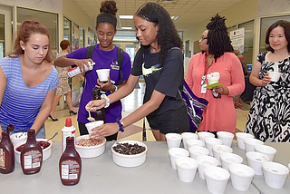 File: FAC ice cream social (36807162225).jpg Description Germanna Community College’s Department of Student Activities held an Ice Cream Social — with GCC President Dr. Janet Gullickson serving students — in the lobby of the Dickinson Building at the Fredericksburg Area Campus on Wednesday, August 23, 2017. (Photo by Robert A. Martin) Source FAC ice cream social Author Germanna CC This file is licensed under the Creative Commons Attribution 2.0 Generic license. Deed — Attribution 2.0 Generic — C