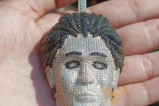 Hand Made Customized Iced Out Character, Michael Myers Halloween Pendant, CZ Diamonds Rapper Pendant, Personalized Jewelry