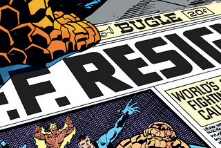 Newspaper headline declaring the break up of the Fantastic Four