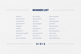 🔊 IRIS CHAIN : ANNOUNCEMENT