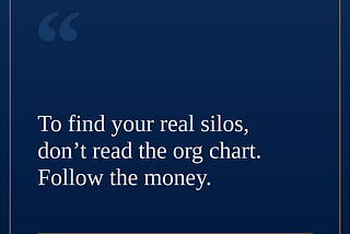 Want to Find Your Real Silos? Follow the Money, Not the Org Chart