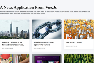 Building A News Application With Dynamic Routing on Vue.js