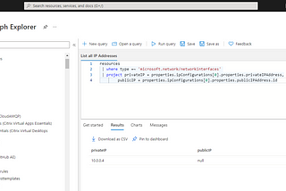 List IP Addresses using Azure Resource Graph Explorer