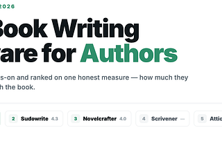 Best Book Writing Software for Authors in 2026