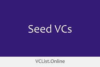 Seed VC firms