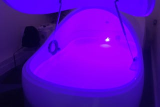 First floatation tank experience! See the light? I couldn’t find it…
