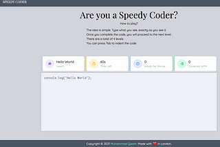 Are you a Speedy Coder?