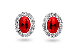 How Oval Ruby Halo Earrings is the classic elegance and style