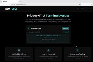 Noxterm: Rethinking terminal access through ephemeral container isolation