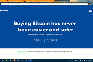 Buy Bitcoins On IQ OPTION With Credit Card, Bank Transfer Etc…..