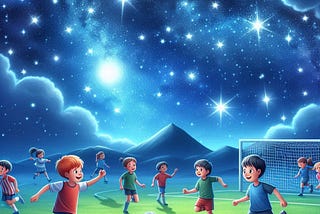 A Game of Popular Football under The Awesome Sky