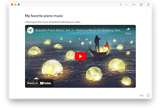 Embed Videos in UpNote