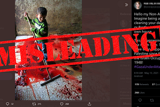 Investigation: Palestinian Boy Forced to Mop up the Blood of His Brother — A recycled claim…