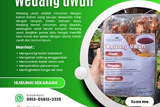 SEGERA KEJAR PRODUK KAMI!, WA 0813–5812–3335, Agen wedang uwuh asli jogja