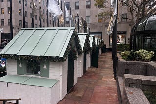 Inside the Rockefeller Center Après Skate Chalet