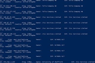 Using Traceroute to learn some interesting facts about your URL/ IP Address of interest or your…