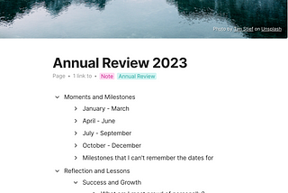 My Annual Review in Anytype