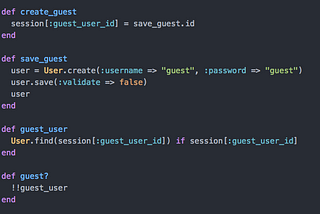 Creating a Guest User — Ruby on Rails