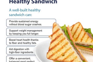 Infographic Benefits of eating a healthy sandwich