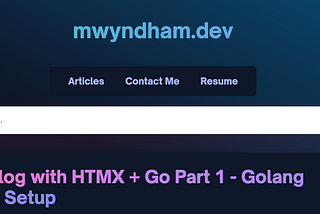 Personal Blog with HTMX + Go Part 1 — Golang Templating Setup