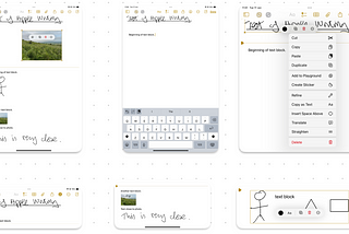 Creating multimedia notes (Screenshot by author) 