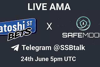Safemoon AMA With SatoshiStreetbets Telegram @SSBtalk