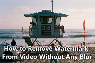 How to Remove Watermark From Video Without Any Blur [Picks 2022]