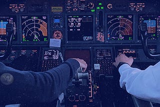 Aircraft cockpit analogy of working with AI content generators