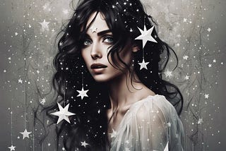 The Woman in A Rain of Stars