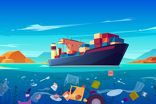 How do ships and transportation pollute the seas