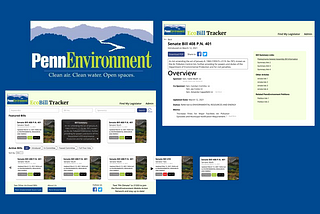 PennEnvironment — Creating an Easier Way to Disseminate Data about Public Bills