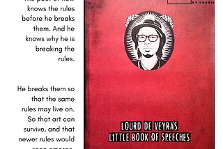 BOOK REVIEW #1: LOURD DE VEYRA’S LITTLE BOOK OF SPEECHES