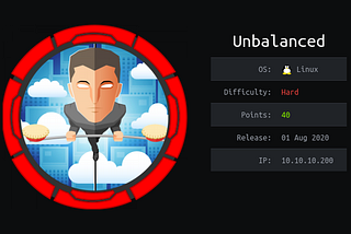 Unbalanced : HackTheBox