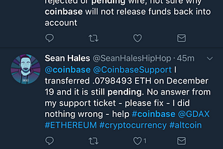 Coinbase support is non existent and it’s a big problem