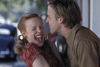 The note book, A poor yet passionate young man (Ryan Gosling) falls in love with a rich young woman (Rachel McAdams), giving her a sense of freedom, but they are soon separated because of their social differences.