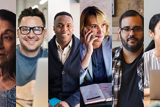Six headshots representing each accessibility persona