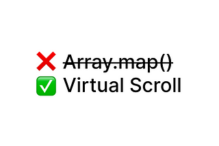 Never use Array.map in a React app: Virtual Scroll and Performance Optimization for Large Lists