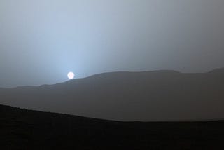 Why is the Sunset is blue on Mars?