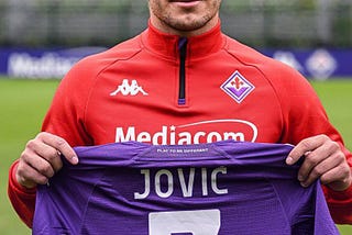 Serbian Forward, Jovic, presented as new AFC Fiorentina player.