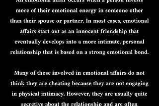 Emotional infidelity in Relationships: The Unseen Wounds
