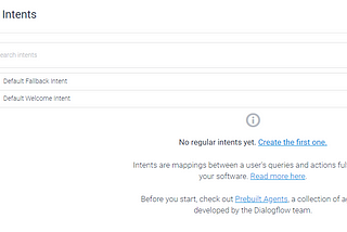 Google Dialogflow로 챗봇 만들기 — basic (2) Intent 정의