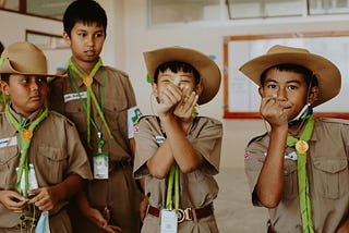 boy scouts fooling around — Pexels — Ron Lach